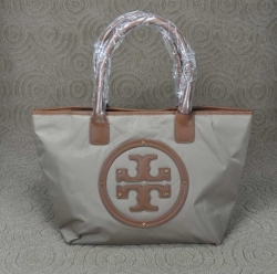 Popular Tory Burch Nylon Stacked Tote Grey Bags