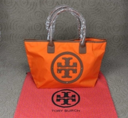 2013 Tory Burch Nylon Stacked Tote Orange Bags